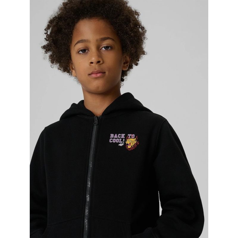 4F Boys' Regular-Fit Hooded Sweatshirt Jacket gyerek dzseki 4FJRAW26TSWSM3195-20S