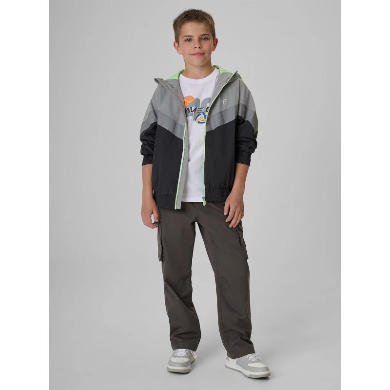 4F Boys' regular-fit printed T-shirt gyerek póló 4FJRAW26TTSHM4346-10S
