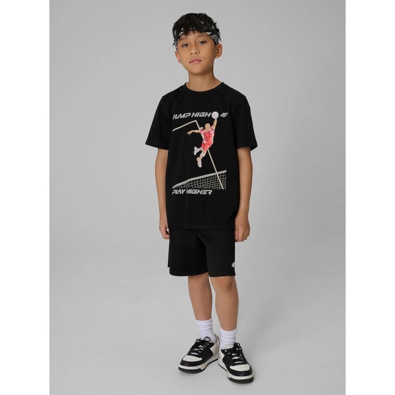 4F Boys' regular-fit printed T-shirt gyerek póló