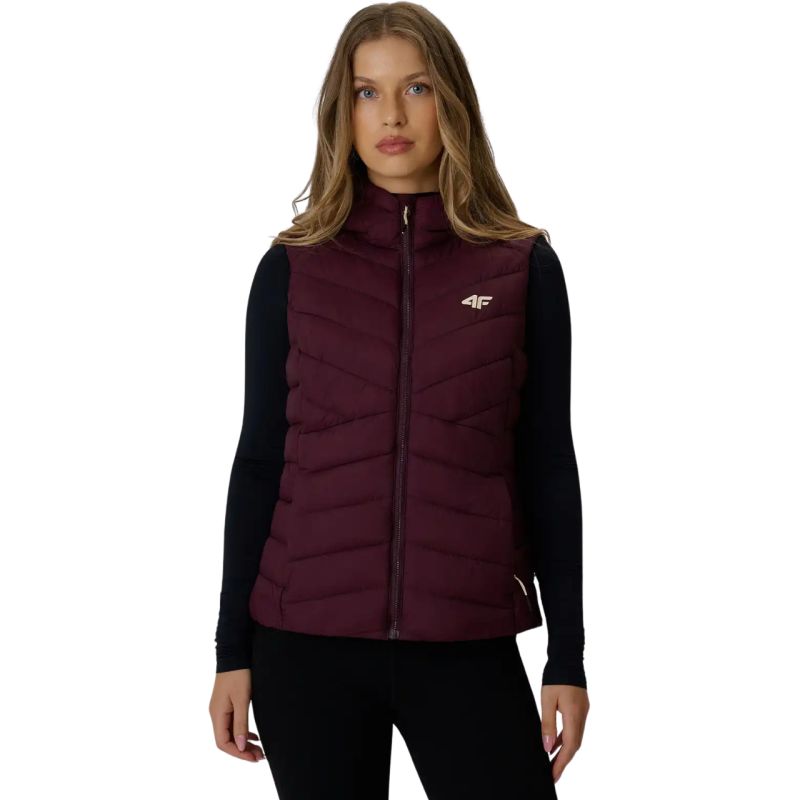 4F F372 Vest 60S női póló, bordó