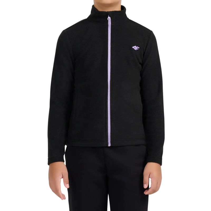 4F F472 Girls’ Fleece Deep 20S gyerek dzseki, fekete