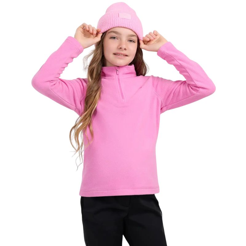 4f Fleece sweatshirt for girls F060 fuchsia gyerek 4FJWAW25UFLEF06055S