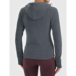 4F fleece with a hood, zip-up, női polár pulóver