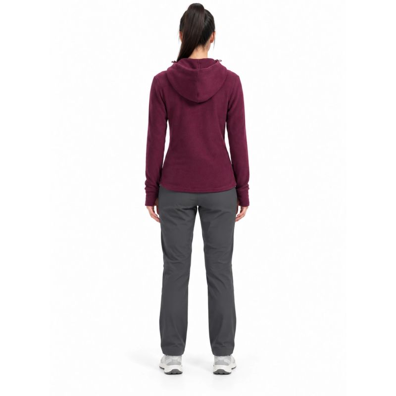 4F fleece with a hood, zip-up, női polár pulóver