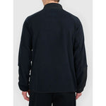 4F fleece with a stand-up collar and a softshell panel férfi polár pulóver