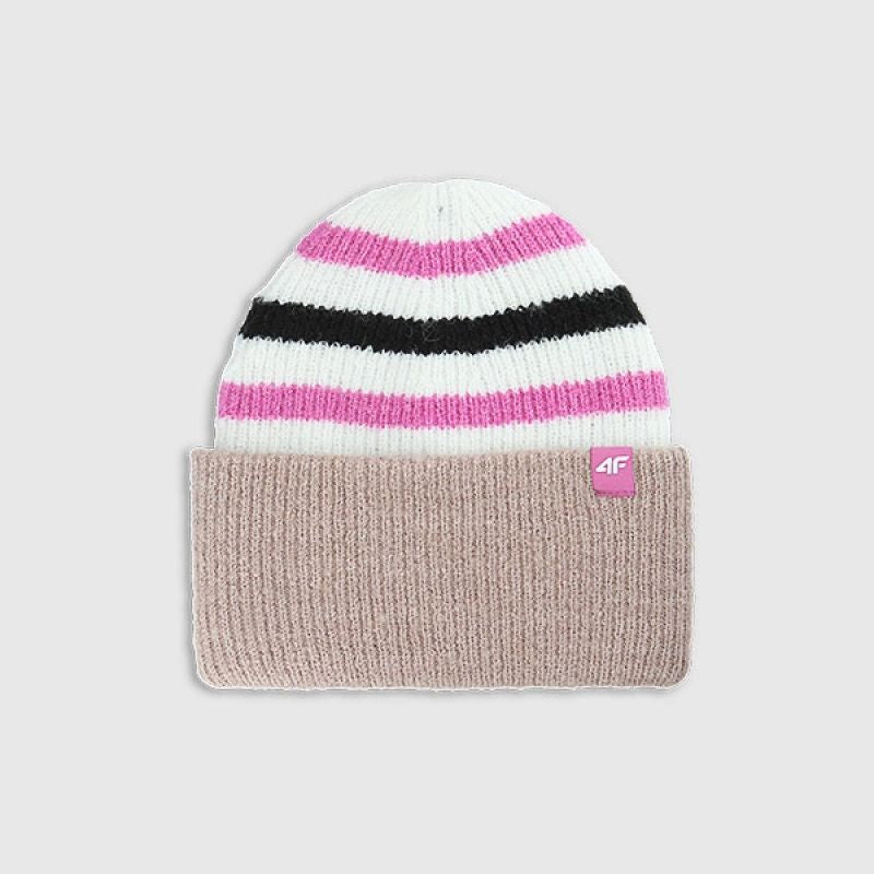 4F Girls' Beanie Hat téli sapka 4FJWAW25ACAPF646-90S