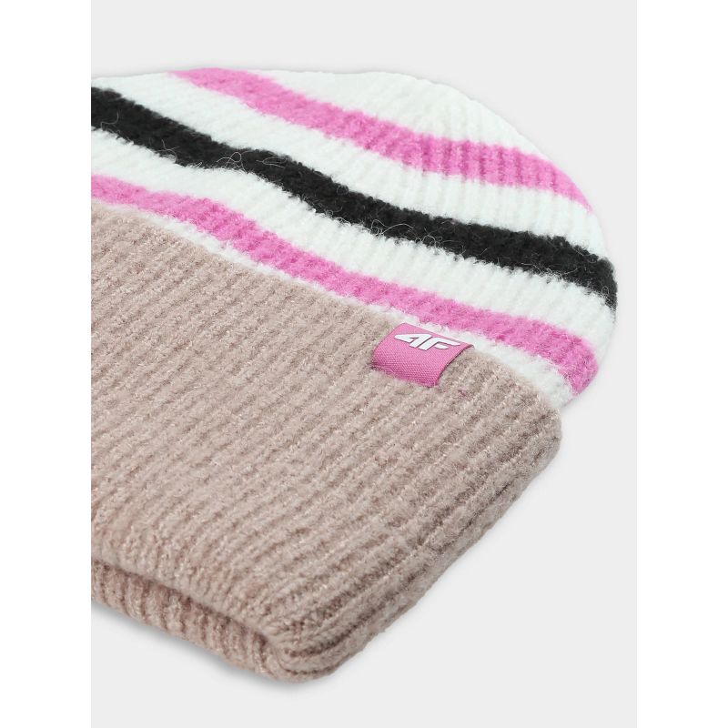 4F Girls' Beanie Hat téli sapka 4FJWAW25ACAPF646-90S