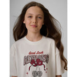 4F Girls' boxy T-shirt with print gyerek póló, 158/164 4FJRAW26TTSHF4239-11S
