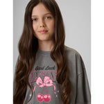 4F Girls' boxy T-shirt with print gyerek póló, 158/164 4FJRAW26TTSHF4239-22S