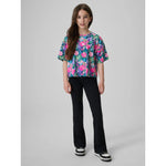 4F Girls' boxy T-shirt with print gyerek póló, 158/164 4FJRAW26TTSHF4243-90A