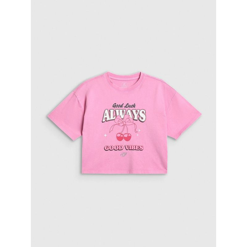 4F Girls' boxy T-shirt with print gyerek póló, 158/164