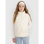 Girls' down vest with synthetic filling 4F gyerek mellény 4FJRAW25TVJAF323-11S