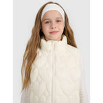 Girls' down vest with synthetic filling 4F gyerek mellény 4FJRAW25TVJAF323-11S