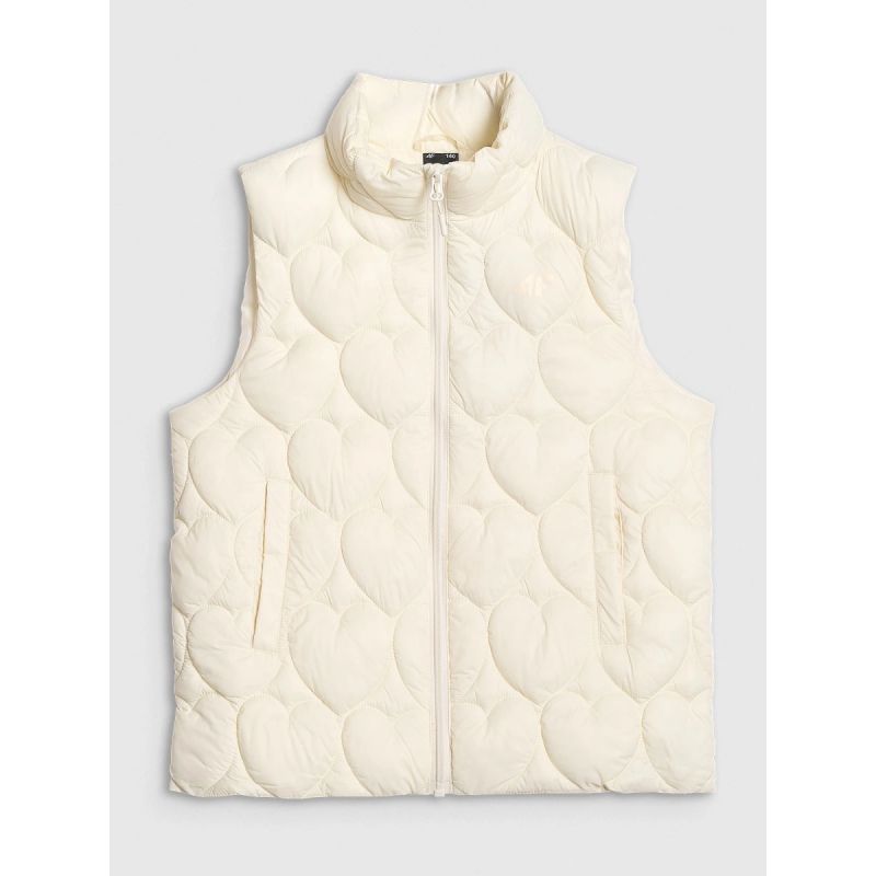 Girls' down vest with synthetic filling 4F gyerek mellény 4FJRAW25TVJAF323-11S