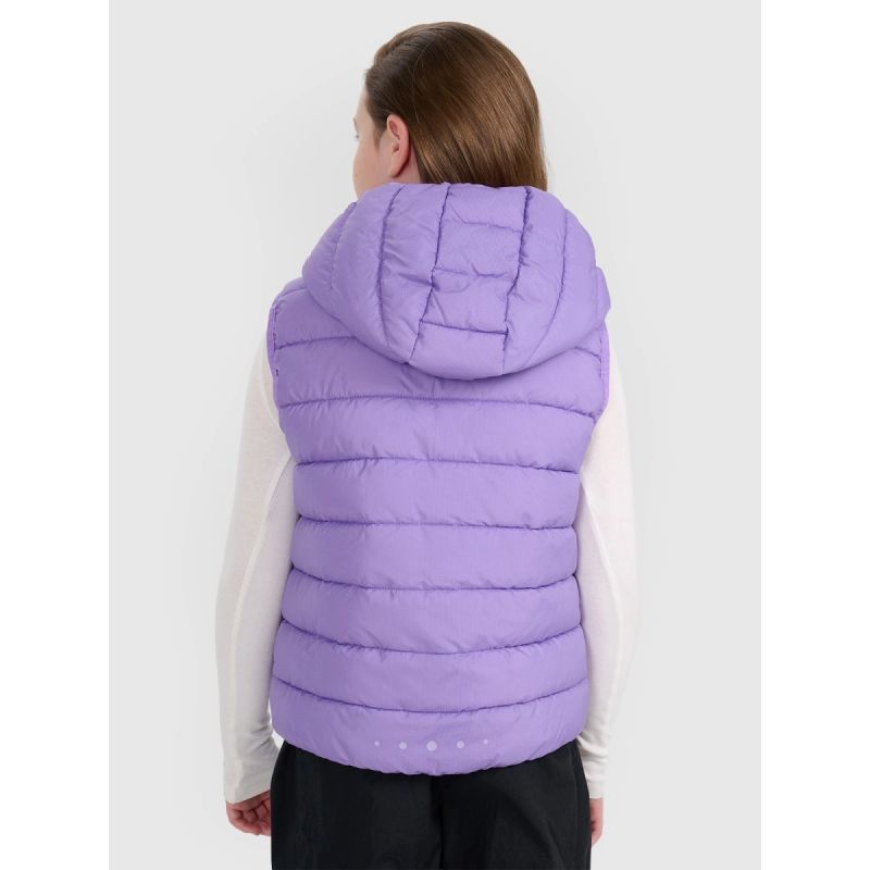 4f Girls' down vest with synthetic filling Egyéb Női 4FJRAW25TVJAF322-51S
