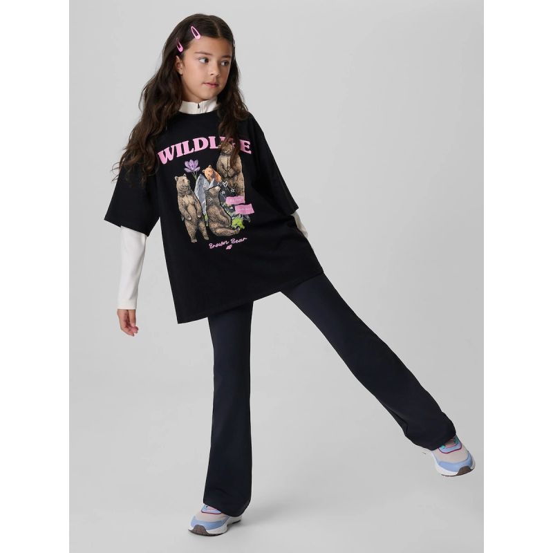 4F Girls' knit leggings with flared legs gyerek téli sapka, 158/164