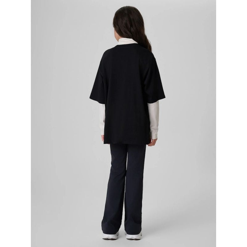 4F Girls' knit leggings with flared legs gyerek téli sapka, 158/164