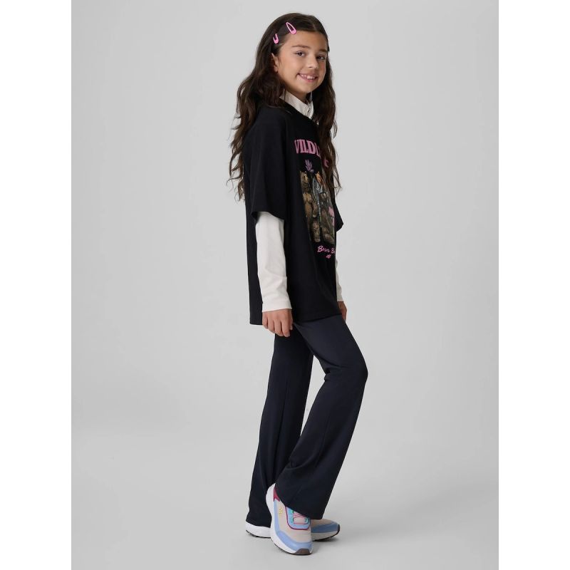 4F Girls' knit leggings with flared legs gyerek téli sapka, 158/164