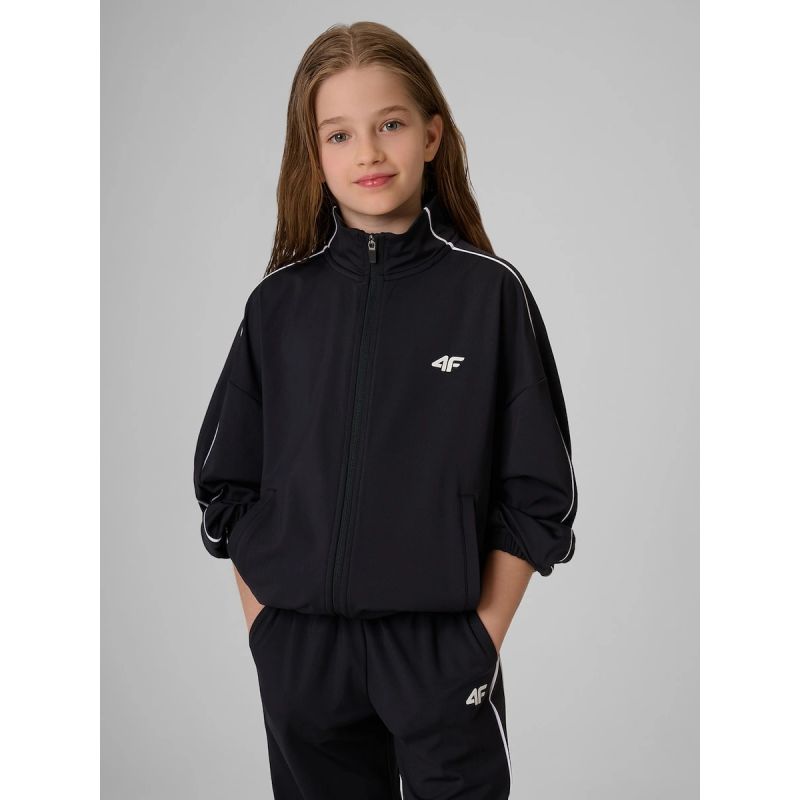 4F Girls' loose sports sweatshirt without hood 158/164 gyerek kapucnis pulóver 4FJRSS26TSWSF3057-20S