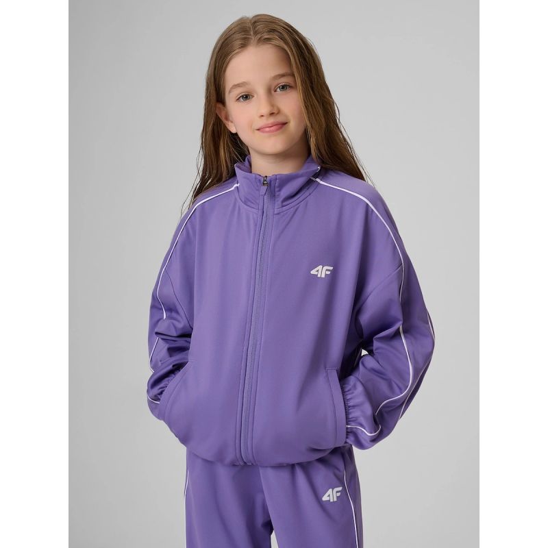 4F Girls' loose sports sweatshirt without hood 158/164 gyerek kapucnis pulóver 4FJRSS26TSWSF3057-51S