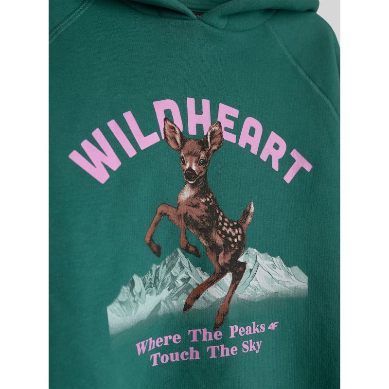 4F Girls' loose sweatshirt with hood gyerek kapucnis pulóver, 158/164