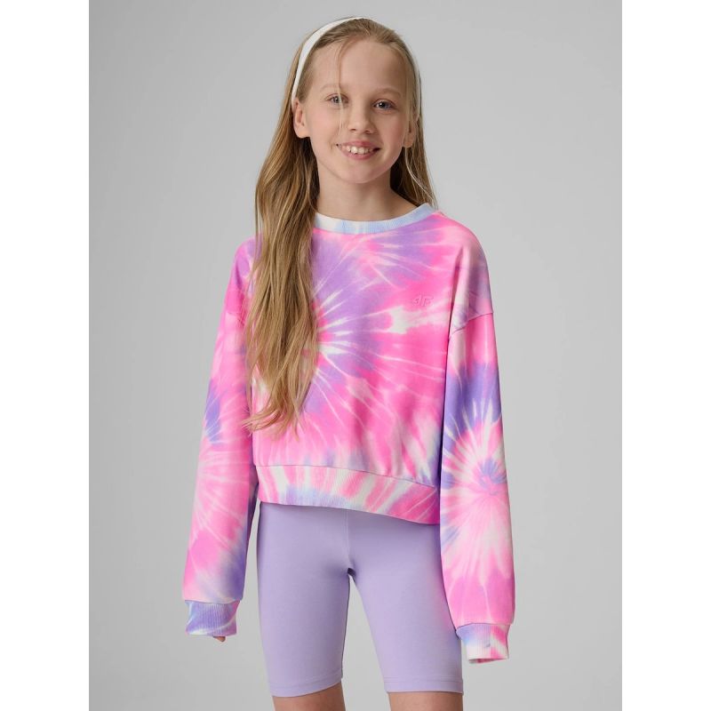 4F Girls' loose sweatshirt without hood 158/164 gyerek kapucnis pulóver 4FJRSS26TSWSF2935-90A