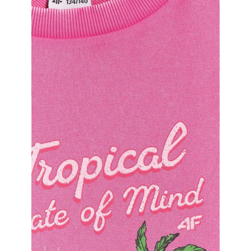 4F Girls' loose sweatshirt without hood 158/164 gyerek kapucnis pulóver 4FJRSS26TSWSF2970-54S