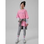 4F Girls' loose T-shirt with print 158/164 gyerek póló
