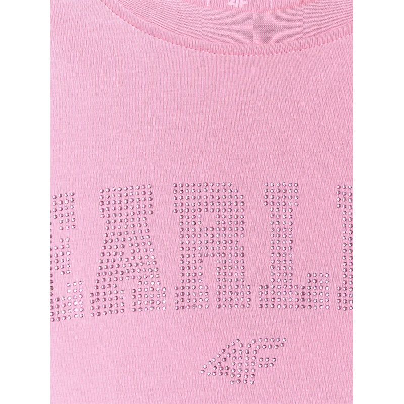 4F Girls' loose T-shirt with print 158/164 gyerek póló