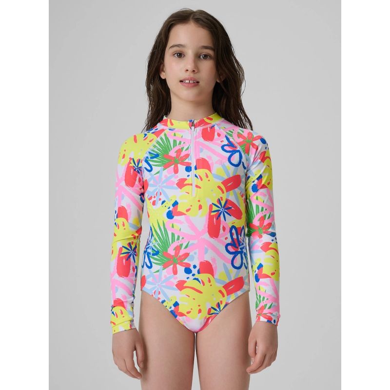 4F Girls' one-piece swimsuit with UPF50+ filter 158/164 gyerek 4FJRSS26USWSF144-92A