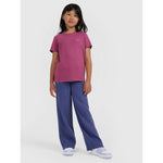 4F Girls' regular-fit plain T-shirt gyerek póló