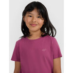 4F Girls' regular-fit plain T-shirt gyerek póló