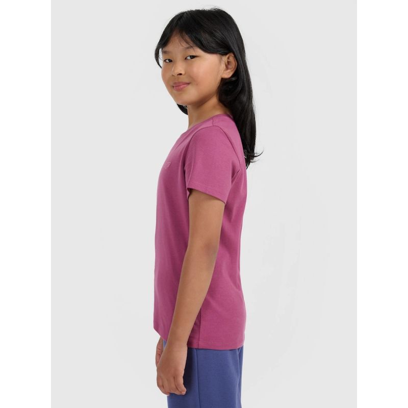 4F Girls' regular-fit plain T-shirt gyerek póló