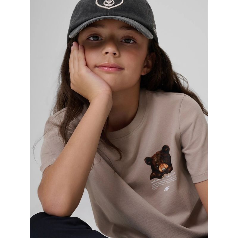 4F Girls' regular printed T-shirt gyerek póló 4FJKAW26TTSHF4424-83S