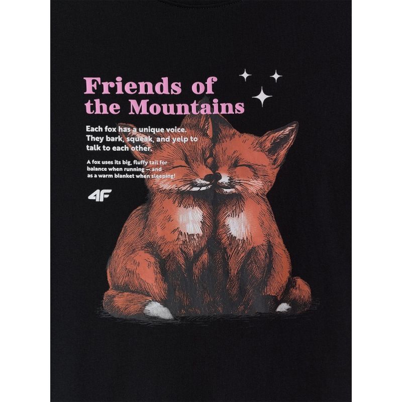 4F Girls' regular printed T-shirt gyerek póló 4FJKAW26TTSHF4429-20S