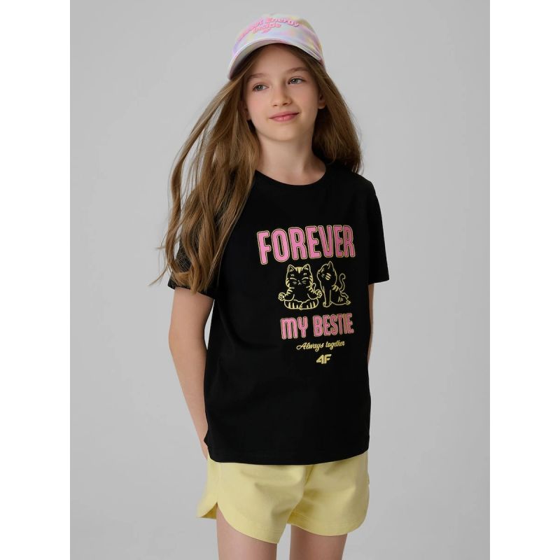 4F Girls' regular printed T-shirt gyerek póló 4FJRAW26TTSHF4240-20S