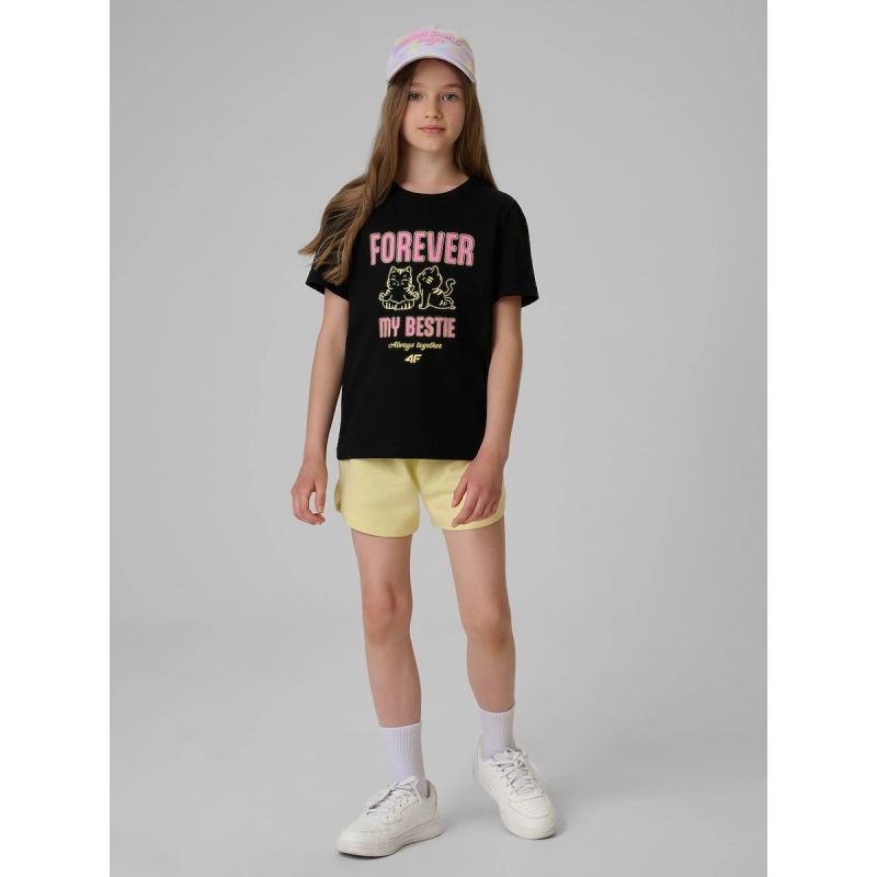 4F Girls' regular printed T-shirt gyerek póló 4FJRAW26TTSHF4240-20S