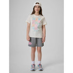 4F Girls' regular printed T-shirt gyerek póló 4FJRAW26TTSHF4325-11S
