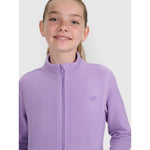4F Girls’ Slim-Fit Fleece with Stand-Up Collar gyerek dzseki