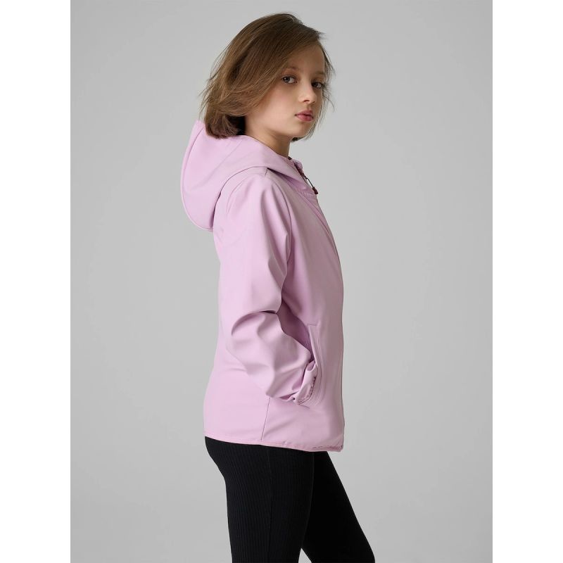 Girls' softshell jacket, windproof membrane 5000, 4F 4FJWSS26TSOFF478-47S gyerek kabát