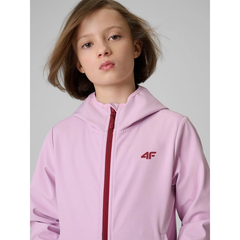 Girls' softshell jacket, windproof membrane 5000, 4F 4FJWSS26TSOFF478-47S gyerek kabát
