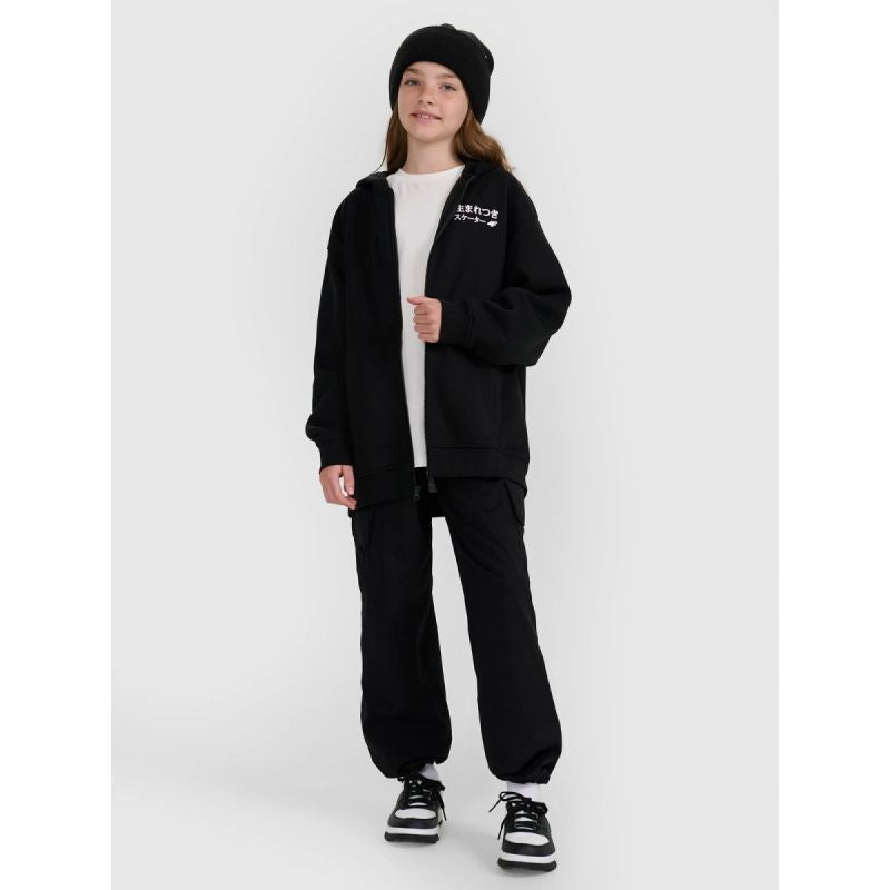 Girls' sweatshirt with a hood, 4F Női 4FJRAW25TSWSF2516-20S