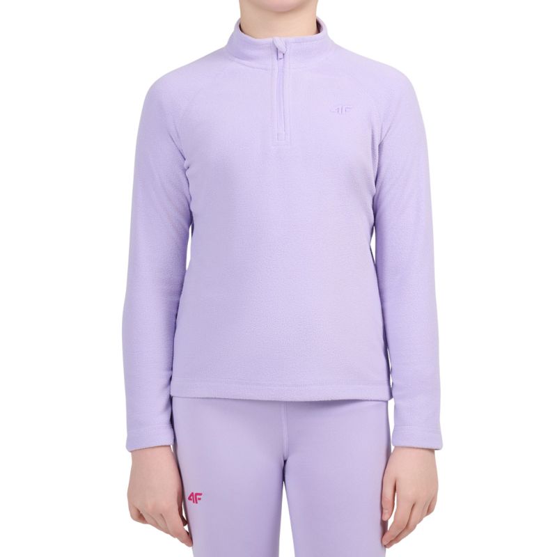 4F Girls’ Thermal Fleece Top F089 Light 52S gyerek polár pulóver, lila