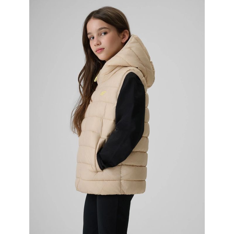4F Girls' vest with synthetic filling gyerek mellény 4FJRSS26TVJAF396-83S