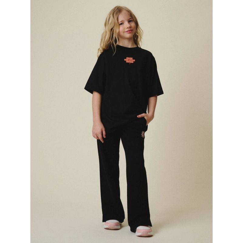 Girls' wide-leg sweatpants 4F gyerek