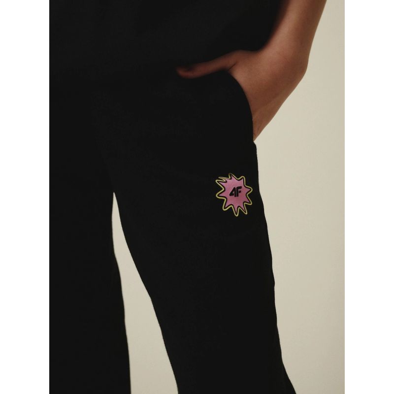Girls' wide-leg sweatpants 4F gyerek