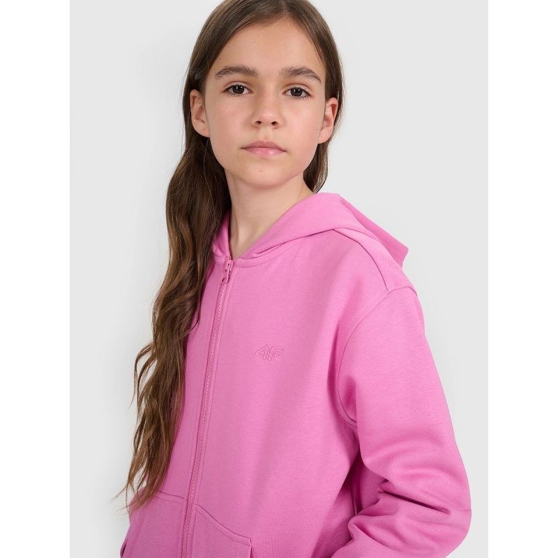 4F Girls’ Zip-Up Hooded Sweatshirt gyerek kapucnis pulóver