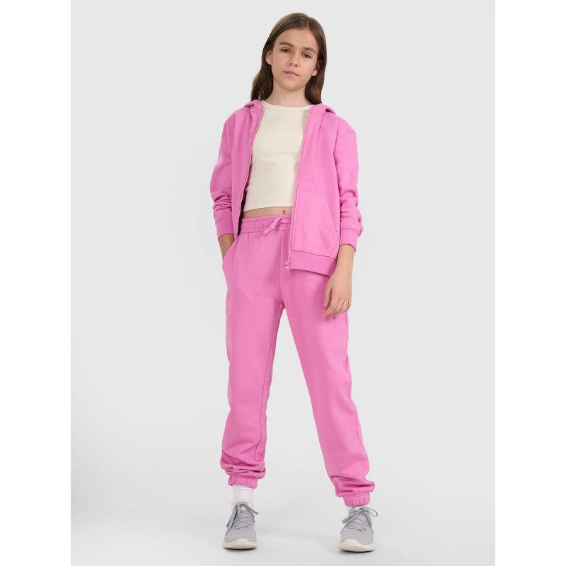 4F Girls’ Zip-Up Hooded Sweatshirt gyerek kapucnis pulóver
