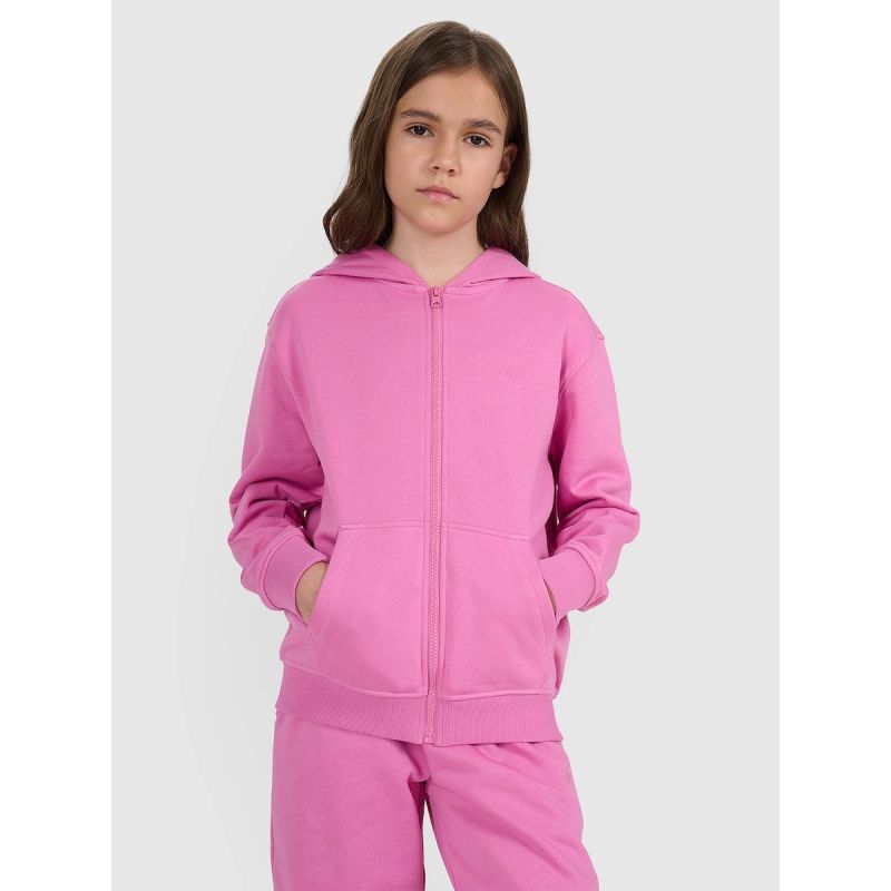 4F Girls’ Zip-Up Hooded Sweatshirt gyerek kapucnis pulóver