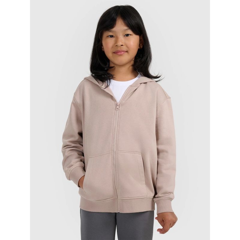 4F Girls' Zip-Up Hoodie gyerek kapucnis pulóver